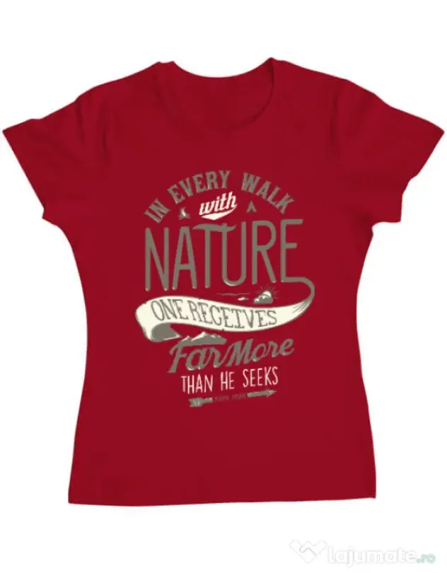 Tricou ADLER dama Walk of nature Rosu