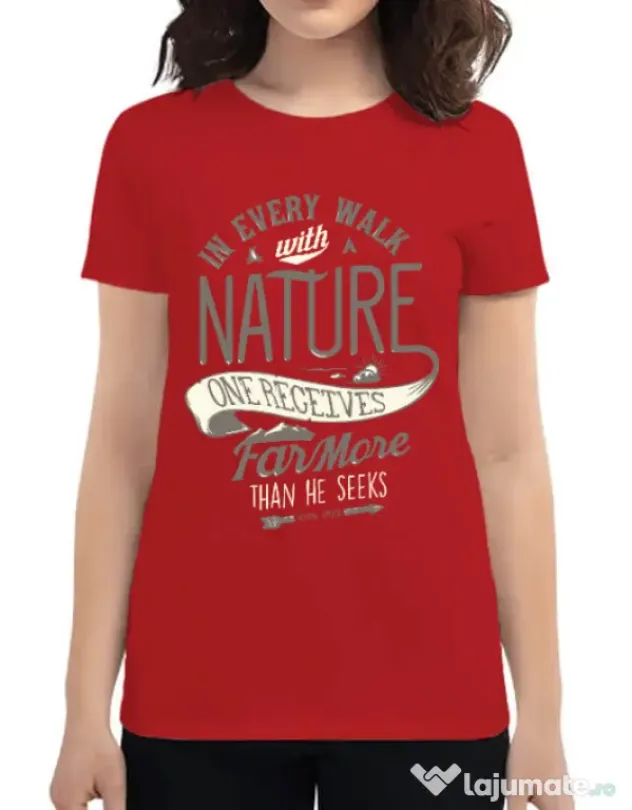 Tricou ADLER dama Walk of nature Rosu