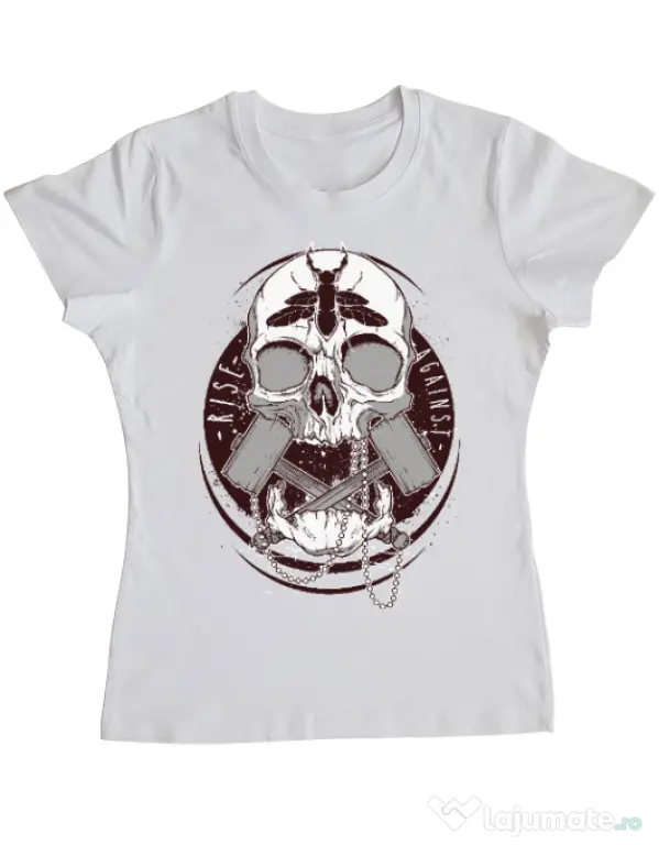 Tricou ADLER dama Rise against Alb