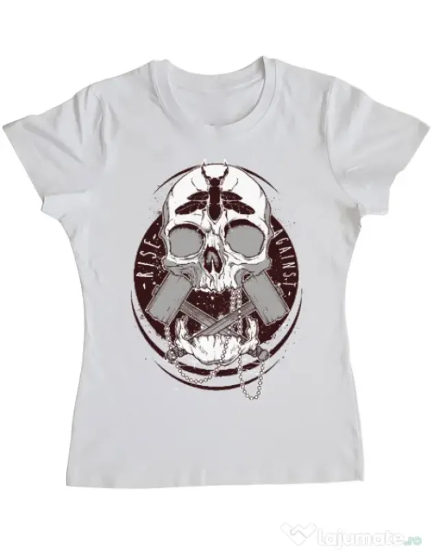Tricou ADLER dama Rise against Alb