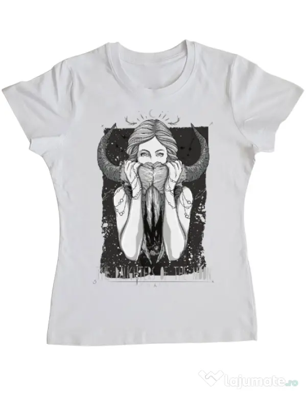 Tricou ADLER dama The Daughters Of The Moon Alb