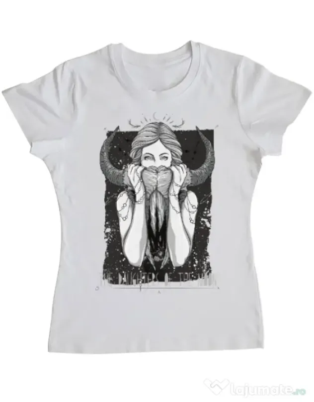 Tricou ADLER dama The Daughters Of The Moon Alb