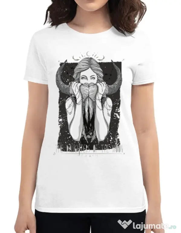 Tricou ADLER dama The Daughters Of The Moon Alb