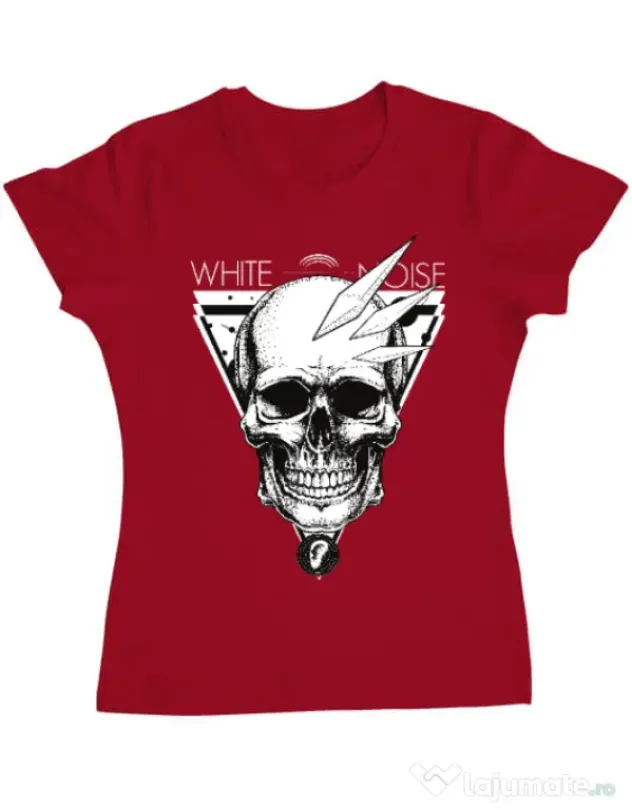 Tricou ADLER dama White noise Rosu
