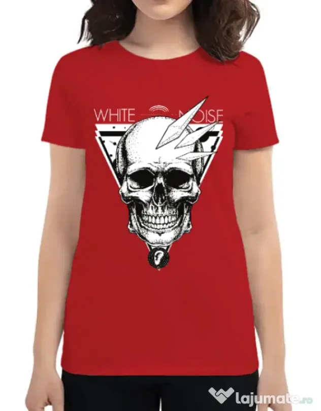 Tricou ADLER dama White noise Rosu