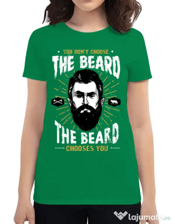 Tricou ADLER dama The beard choice Verde mediu