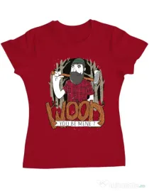 Tricou ADLER dama Wood you be mine Rosu