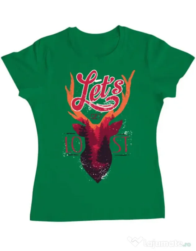 Tricou ADLER dama Lets get lost Verde mediu