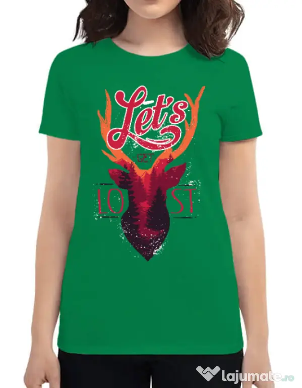 Tricou ADLER dama Lets get lost Verde mediu