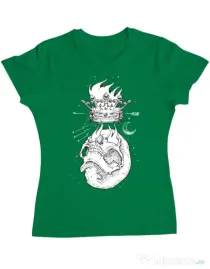 Tricou ADLER dama Flames Verde mediu
