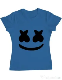 Tricou ADLER dama Marshmello Albastru azuriu