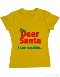 Tricou ADLER dama I can explain Galben