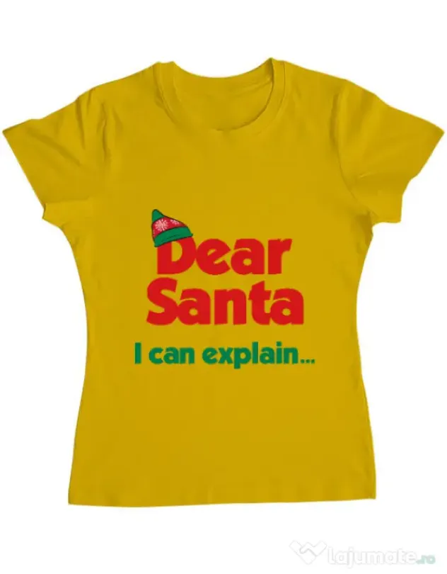 Tricou ADLER dama I can explain Galben