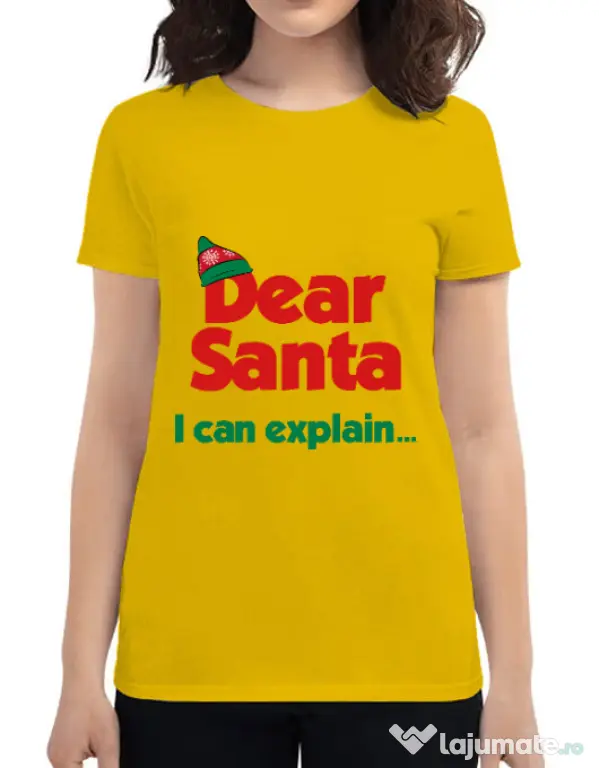 Tricou ADLER dama I can explain Galben