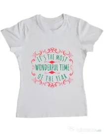 Tricou ADLER dama Most wonderful time Alb