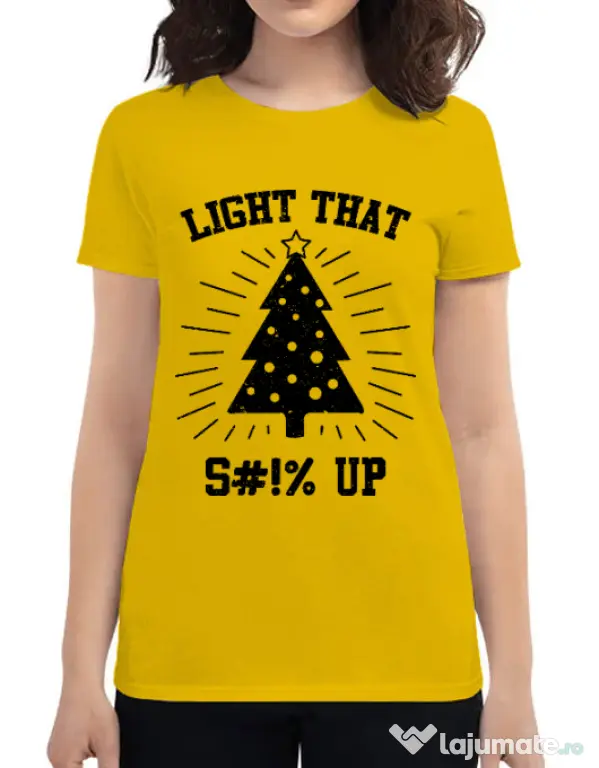 Tricou ADLER dama Light that up Galben