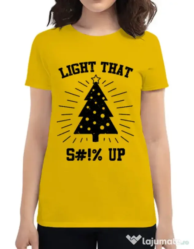 Tricou ADLER dama Light that up Galben