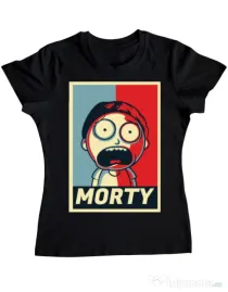 Tricou ADLER dama Morty Negru