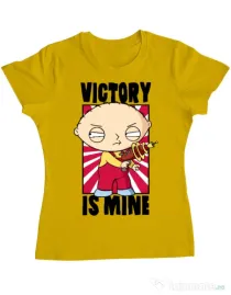 Tricou ADLER dama Victory is mine Galben