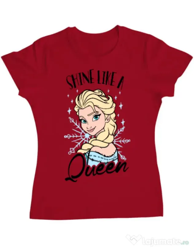 Tricou ADLER dama Shine like a queen Rosu