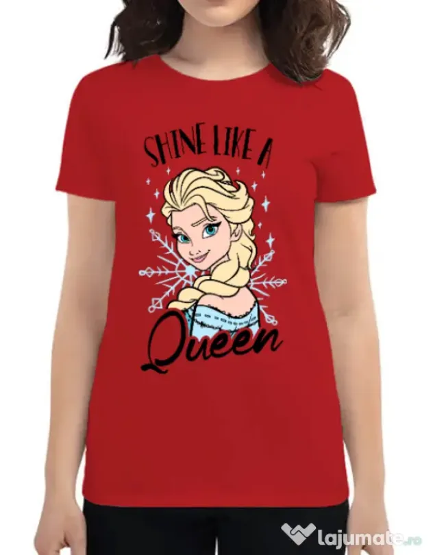 Tricou ADLER dama Shine like a queen Rosu