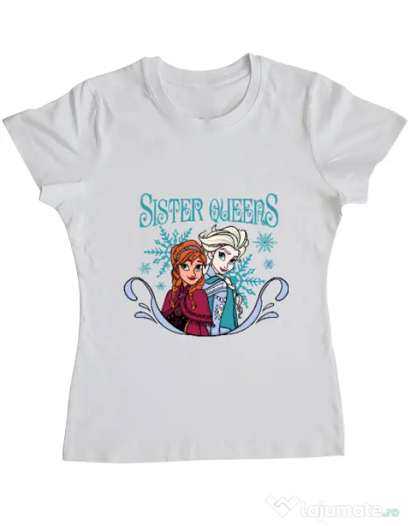 Tricou ADLER dama Sister Queens Alb