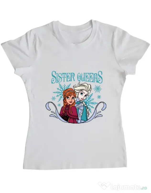 Tricou ADLER dama Sister Queens Alb