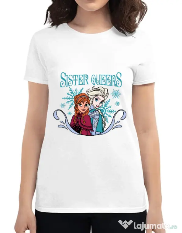 Tricou ADLER dama Sister Queens Alb