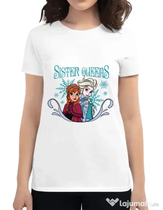 Tricou ADLER dama Sister Queens Alb