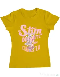Tricou ADLER dama Ne stim I Galben