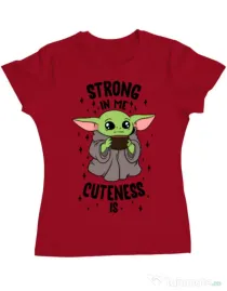 Tricou ADLER dama Strong in me Rosu