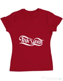 Tricou ADLER dama Folk yeah Rosu