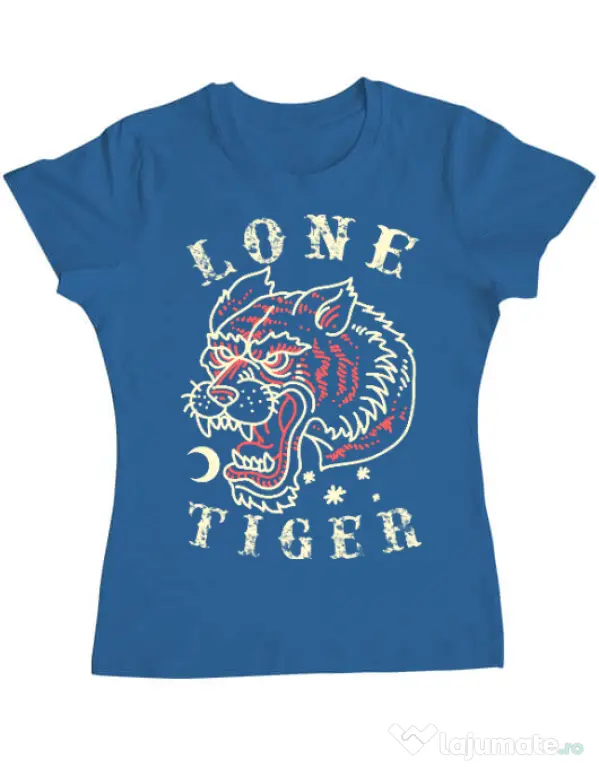Tricou ADLER dama Lone tiger Albastru azuriu