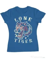 Tricou ADLER dama Lone tiger Albastru azuriu