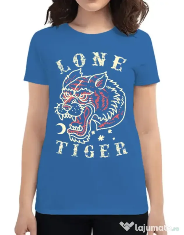 Tricou ADLER dama Lone tiger Albastru azuriu
