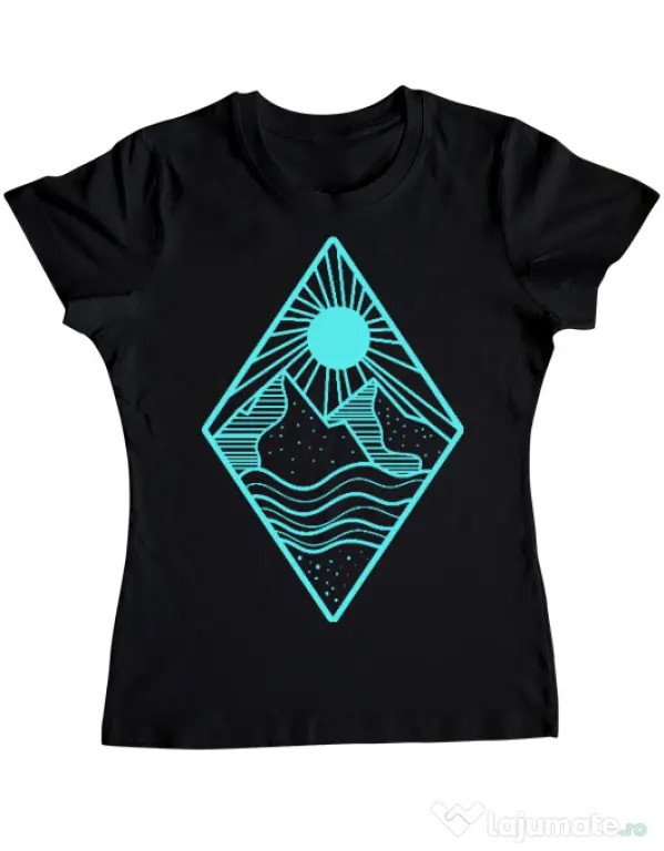 Tricou ADLER dama Mountain Negru
