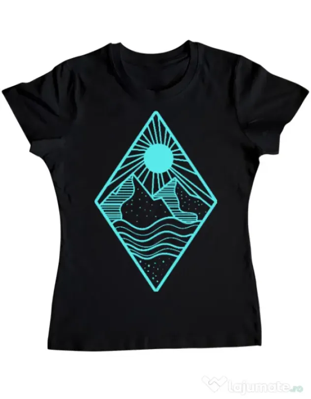 Tricou ADLER dama Mountain Negru