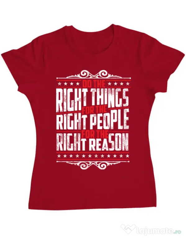 Tricou ADLER dama Do the right things Rosu