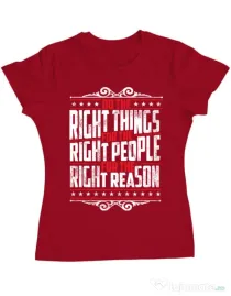 Tricou ADLER dama Do the right things Rosu