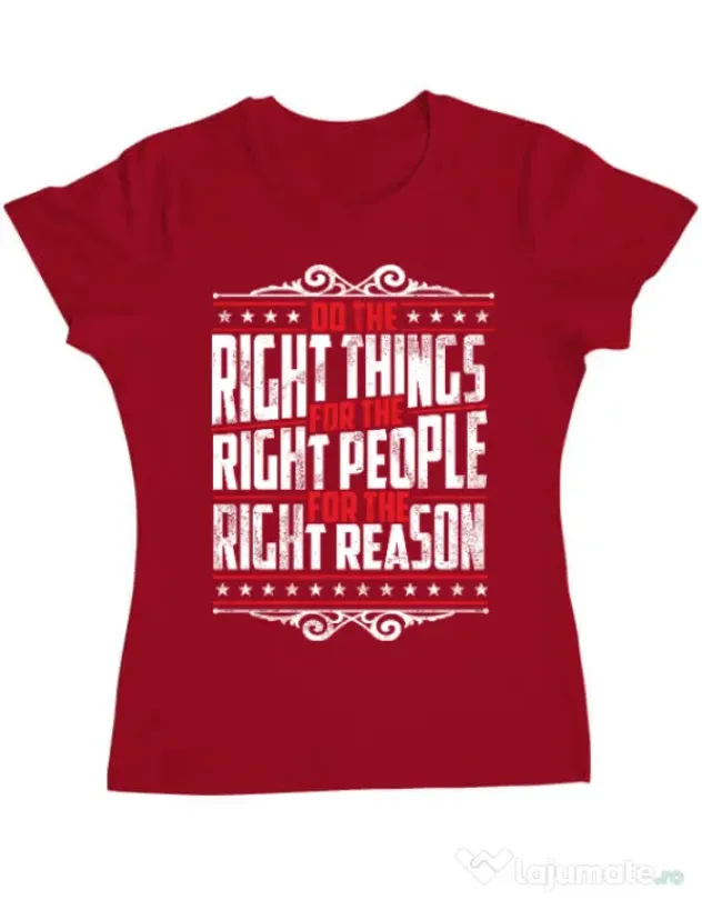 Tricou ADLER dama Do the right things Rosu