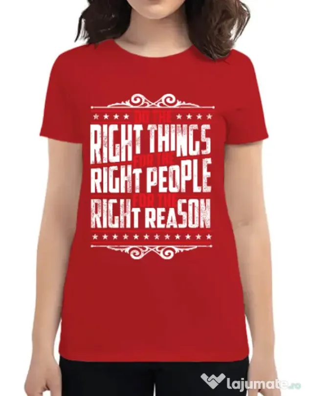 Tricou ADLER dama Do the right things Rosu
