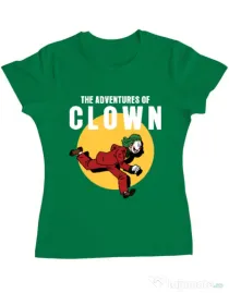 Tricou ADLER dama Clown adventures Verde mediu
