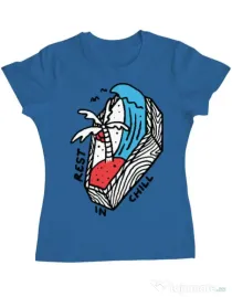 Tricou ADLER dama Rest in chill Albastru azuriu