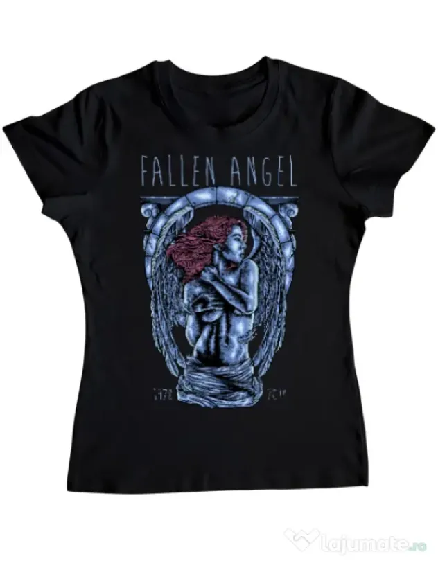 Tricou ADLER dama Fallen angel Negru