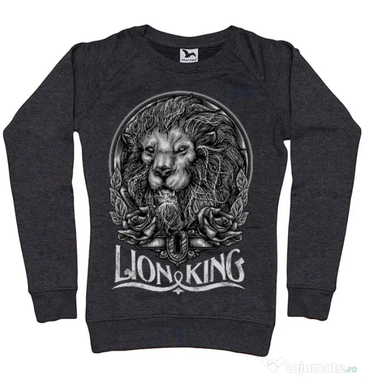 Bluza ADLER dama Lion king Negru melanj