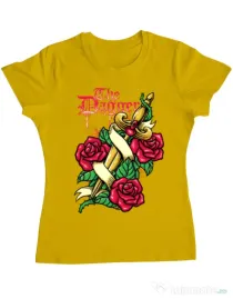 Tricou ADLER dama The dagger Galben