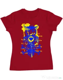 Tricou ADLER dama Owl Rosu