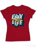 Tricou ADLER dama Enjoy your life Rosu