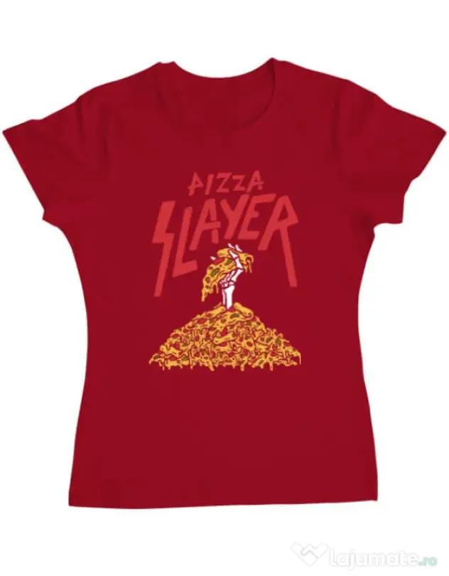 Tricou ADLER dama Pizza slayer Rosu