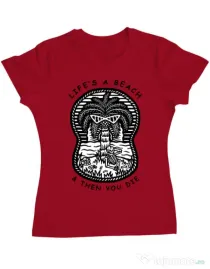 Tricou ADLER dama Sunset chill Rosu